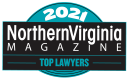 Northern Virginia magazine top lawyer badge in black and turquoise